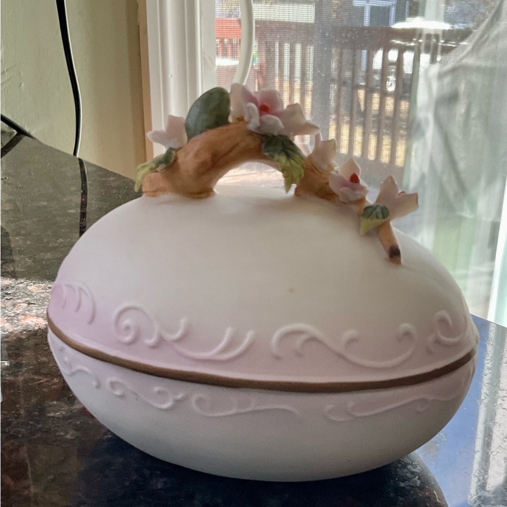 Lefton China Floral Trinket Box